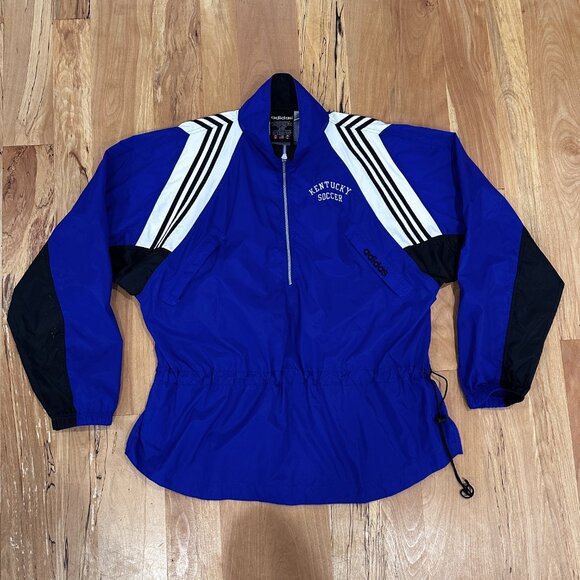 Vintage 90s Adidas Kentucky Wildcats Soccer Windbreaker Warm Up Jacket Men's XL - Picture 6 of 8